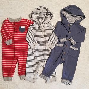 3 One-piece boys outfits 3-6 months